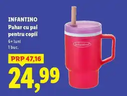Lidl INFANTINO Pahar cu pai pentru copii Ofertă
