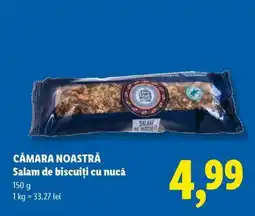 Lidl Cămara Noastră Salam de biscuiți cu nucă Ofertă
