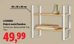 Lidl LIVARNO Etajeră metal/bambus Ofertă