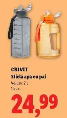 Lidl CRIVIT Sticlă apă cu pai Ofertă