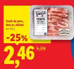 Lidl Ceafă de porc fără os, feliată Ofertă