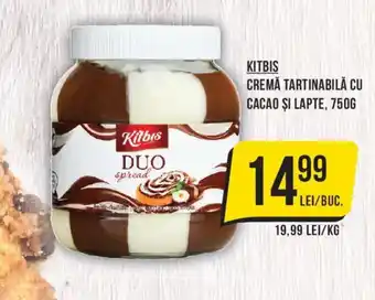 Kitbis cremă tartinabilă cu cacao și lapte