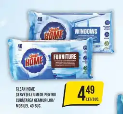 Mega Image Clean Home șervețele umede pentru curățarea geamurilor/ mobilei Ofertă
