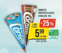 Mega Image Cornetto înghețată classic/ ciocolată Ofertă