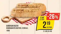 Mega Image European Pastry Demibaghetă Rustică, Cereale Ofertă
