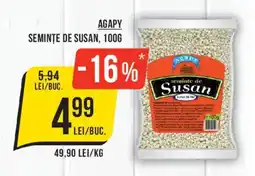 Mega Image Agapy seminte de Susan Ofertă