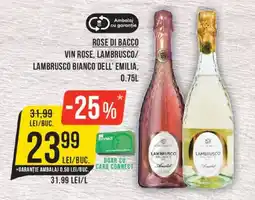 Mega Image Rose di Bacco vin rose, lambrusco/ lambrusco bianco dell' emilia Ofertă