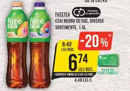 Mega Image Fuzetea ceai negru cu suc, diverse sortimente Ofertă
