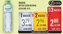 Mega Image Aquavia apa de izvor natural alcalina Ofertă