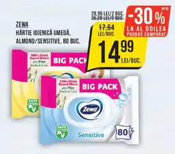 Mega Image Zewa hârtie igienică umedă, almond/sensitive Ofertă