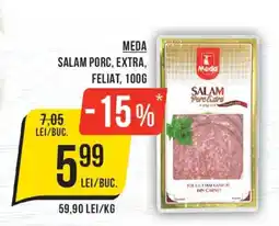 Mega Image Meda salam porc, extra, feliat Ofertă