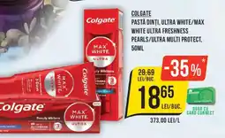 Mega Image Colgate pastă dinți ultra white/max white ultra freshness pearls/ultra multi protect Ofertă