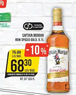 Mega Image Captain Morgan rom spiced gold Ofertă