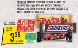 Mega Image snickers twix mars Ofertă