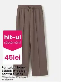 Pepco Bekkin pantaloni femei wide leg pentru pilates Ofertă