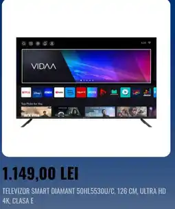 Flanco Vidaa televizor smart diamant 50hl553ou/c, 126 cm, ultra hd 4k, clasa e Ofertă