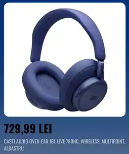 Flanco Jbl casti audio over-ear jbl live 780nc Wireless, Multipoint albastru Ofertă