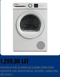 Flanco Vision clean uscator de rufe cu pompa de caldura vupc8015e Ofertă
