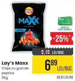 Mega Image Lay's Maxx Chips cu gust de paprica Ofertă