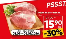 PROFI Pulpă de porc fără os Ofertă