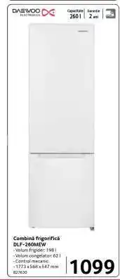 Selgros Combină frigorifică DAEWOO DLF-260MEW Ofertă