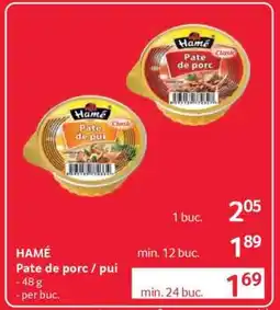 Selgros HAMÉ Pate de porc / pui Ofertă