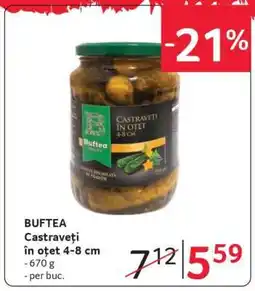 Selgros BUFTEA Castraveți în oțet 4 - 8 cm Ofertă
