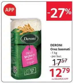 Selgros DERONI Orez basmati Ofertă