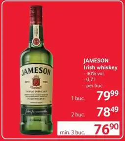 Selgros JAMESON Irish whiskey Ofertă