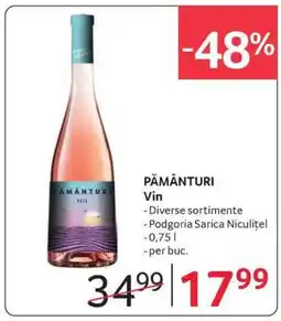 Selgros PĂMÂNTURI Vin Ofertă
