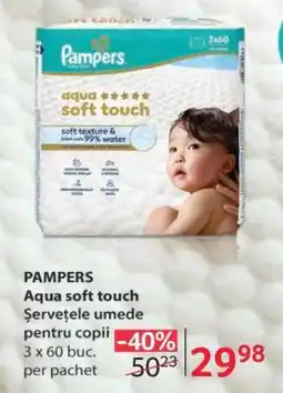 Selgros PAMPERS Aqua soft touch Ofertă