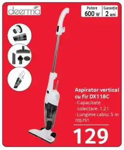 Selgros Aspirator vertical cu fir DX118C Ofertă