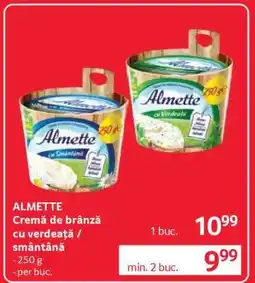 Selgros ALMETTE Cremă de brânză cu verdeață / smântână Ofertă