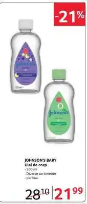 Selgros JOHNSON'S BABY Ulei de corp Ofertă