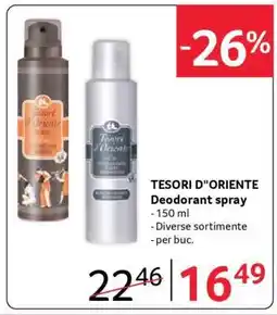Selgros TESORI D’ORIENTE Deodorant spray Ofertă