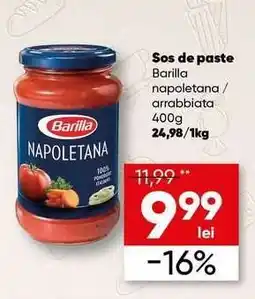PROFI Sos de paste Barilla napoletana / arrabbiata 400g Ofertă