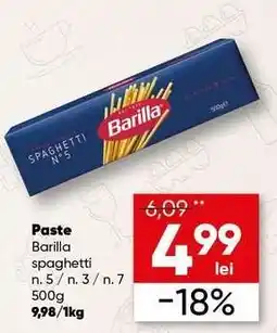 PROFI Barilla spaghetti n. 5 / n. 3 / n. 7 Ofertă