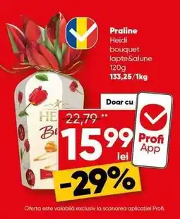 PROFI Praline Heidi bouquet lapte&alune 120g Ofertă