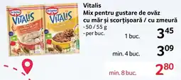 Selgros Vitalis mix pentru gustare de ovaz cu măr si scorțișoară / cu zmeură Ofertă
