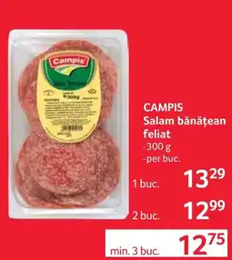 Selgros Campis salam bănățean feliat Ofertă