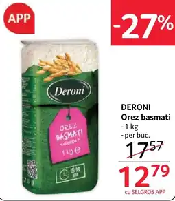 Selgros Deroni Orez basmati Ofertă