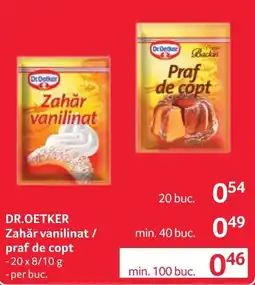 Selgros Dr.Oetker Zahăr vanilinat / praf de copt Ofertă