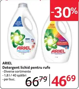 Selgros Ariel detergent lichid pentru rufe Ofertă
