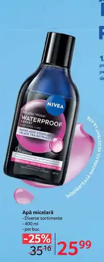 Selgros Nivea apă micelară Ofertă