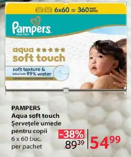 Selgros Pampers aqua soft touch Ofertă