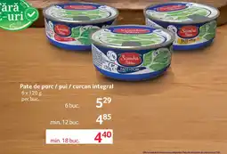Selgros Scandia Sibiu pate de porc / pui / curcan integral Ofertă