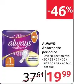 Selgros Always absorbante periodice Ofertă