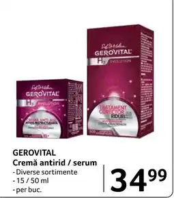 Selgros Gerovital cremă antirid / serum Ofertă