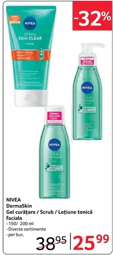 Selgros Nivea Dermaskin Gel curățare / Scrub / Loțiune tonică facială Ofertă