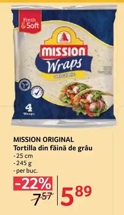 Selgros Mission tortille din făină de grâu Ofertă